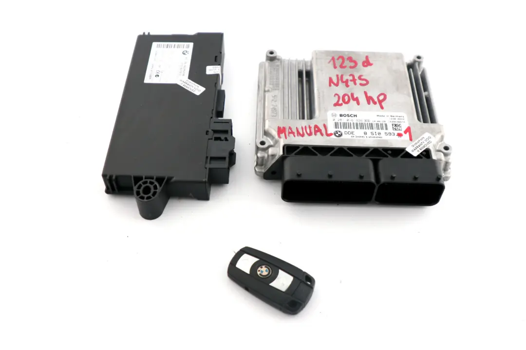 BMW E81 E87 LCI E88 123d Motor N47S ECU Steuergerät DDE CAS3 + Schlüss - SKU 8510593 - Teilenummer 8510593