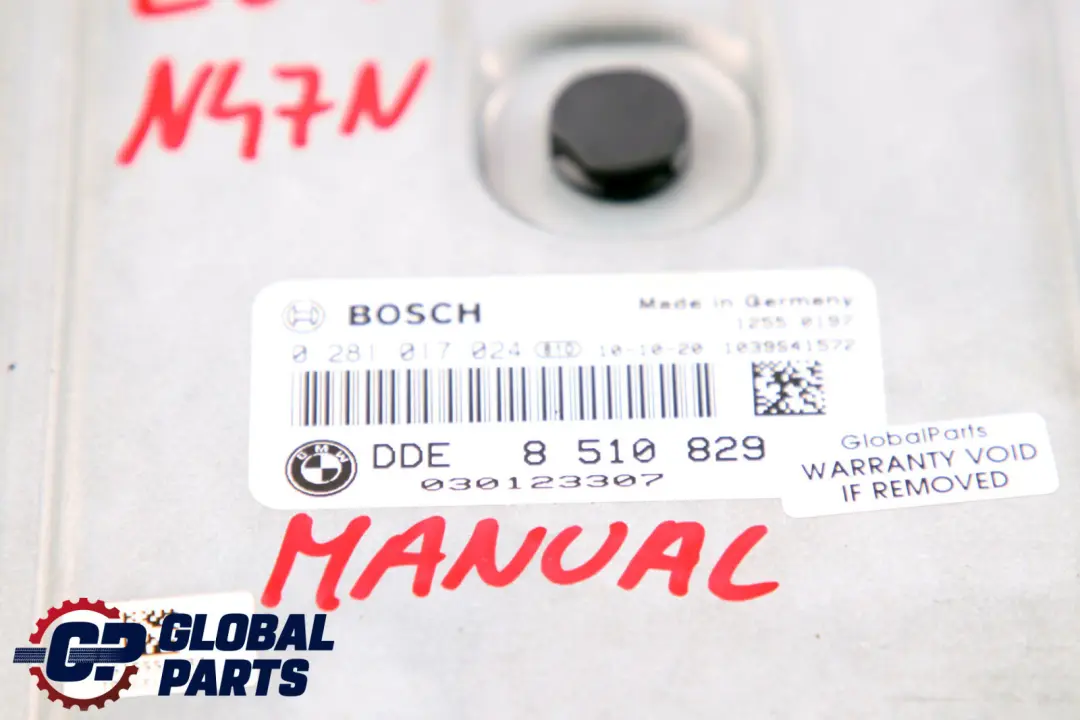 N47N Motore Base DDE Manuale Dell'Unità Controllo per BMW E90 E91 LCI 320D con numero di parte 8510829 BMW E90 E91 LCI 320D N47N Motore Base DDE Manuale Dell'Unità Controllo - SKU 8510829-3 - Numero di parte 8510829