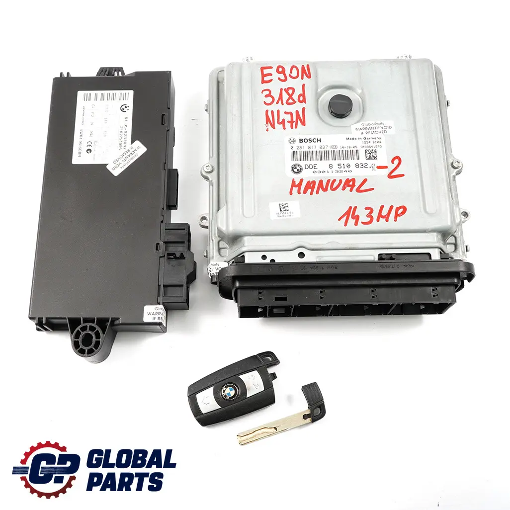 N47N 318d 143HP Engine ECU Kit DDE CAS3 + Key Manual to BMW E90 E91 LCI with Part number 8510832 BMW E90 E91 LCI N47N 318d 143HP Engine ECU Kit DDE CAS3 + Key Manual - SKU 8510832-2 - Part number 8510832