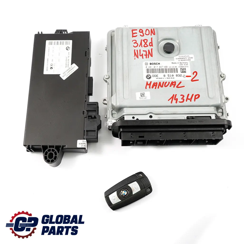 N47N ECU Kit DDE CAS3 + Schlüssel Schaltgetriebe für BMW E90 E91 LCI 318d Motor mit Teilenummer 8510832 BMW E90 E91 LCI 318d Motor N47N ECU Kit DDE CAS3 + Schlüssel Schaltgetriebe - SKU 8510832-2 - Teilenummer 8510832