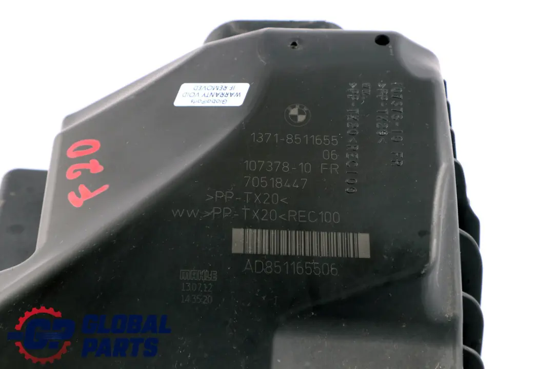 BMW F20 F30 Filtro Aria Scatola Aspirazione Silenziatore N47N Diesel - SKU 8511655 - Numero di parte 8511655