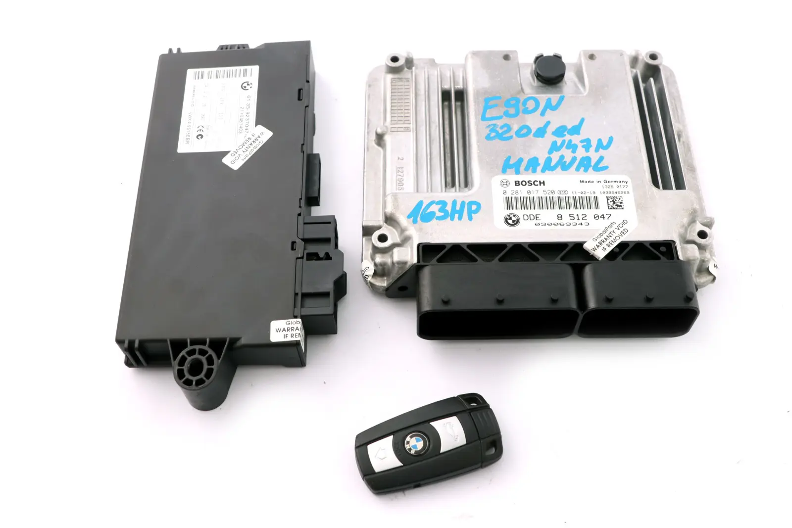BMW Reihe E90 E91 LCI N47N 320d Grundsteuergerät DDE CAS 3 Schlüssel 851204