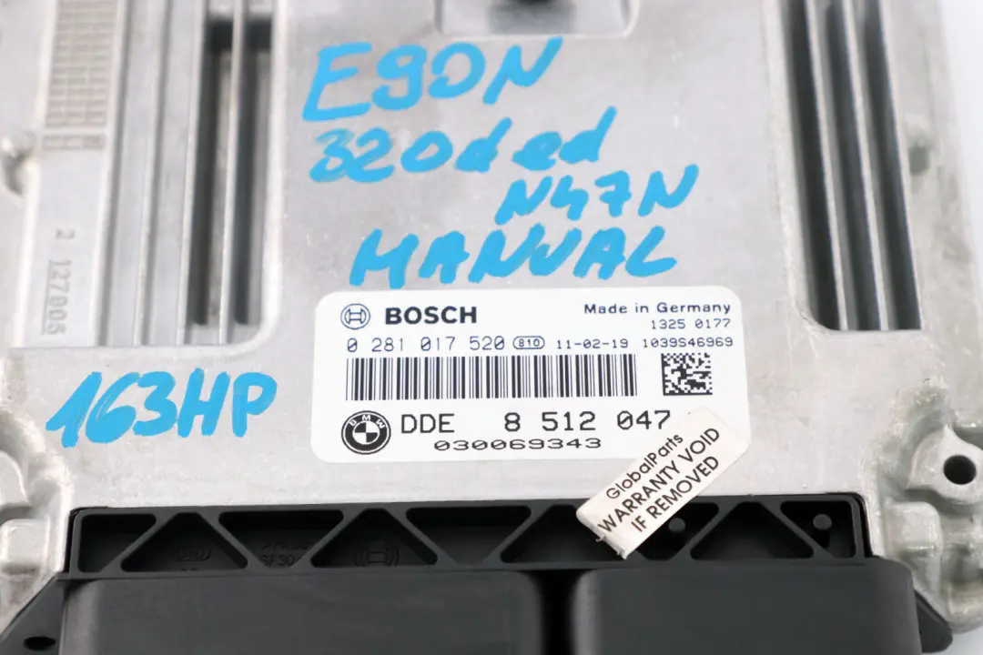 Reihe E90 E91 LCI N47N 320d Grundsteuergerät DDE CAS 3 Schlüssel 851204 für BMW mit Teilenummer 8512047 BMW Reihe E90 E91 LCI N47N 320d Grundsteuergerät DDE CAS 3 Schlüssel 851204 - SKU 8512047 - Teilenummer 8512047