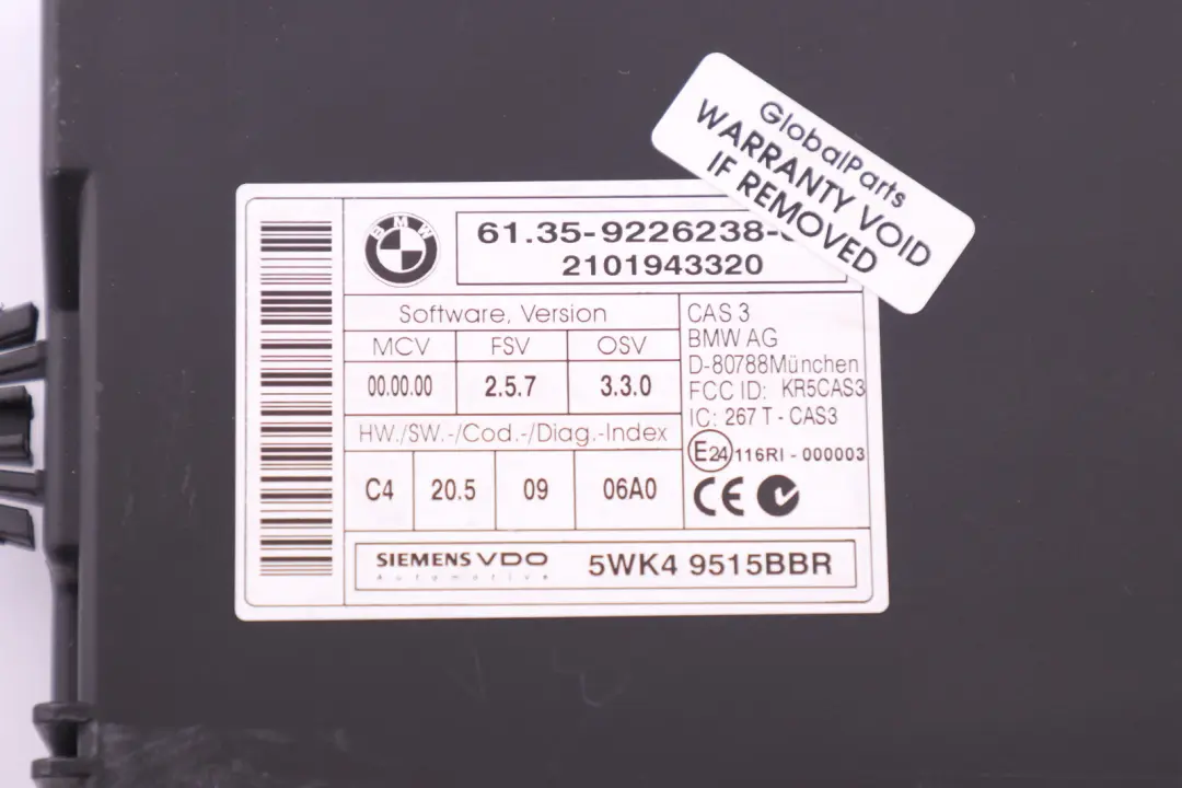 BMW 3 Series E90 E91 LCI N47N 320ed 320d ed ECU KIT DDE CAS 3 Key Manual - SKU 8512291-1 - Part number 8512291