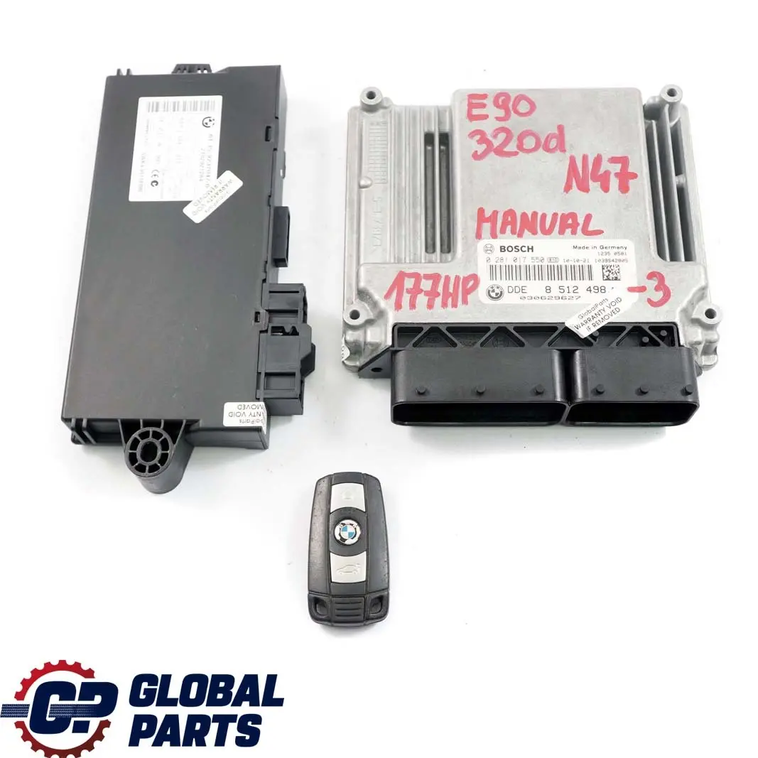 BMW E81 E87 LCI E90 120d 320d N47 177HP ECU Kit DDE 8512498 CAS3 + Key Manual