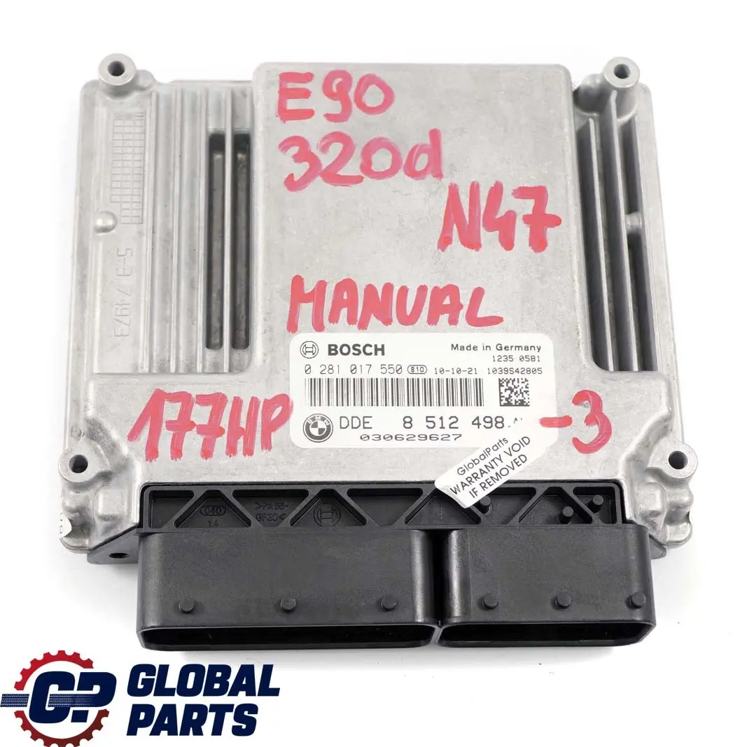 BMW E87 LCI E90 120d 320d N47 Motore Centralina Dde +CAS3 Chiave - SKU 8512498-3 - Numero di parte 8512498