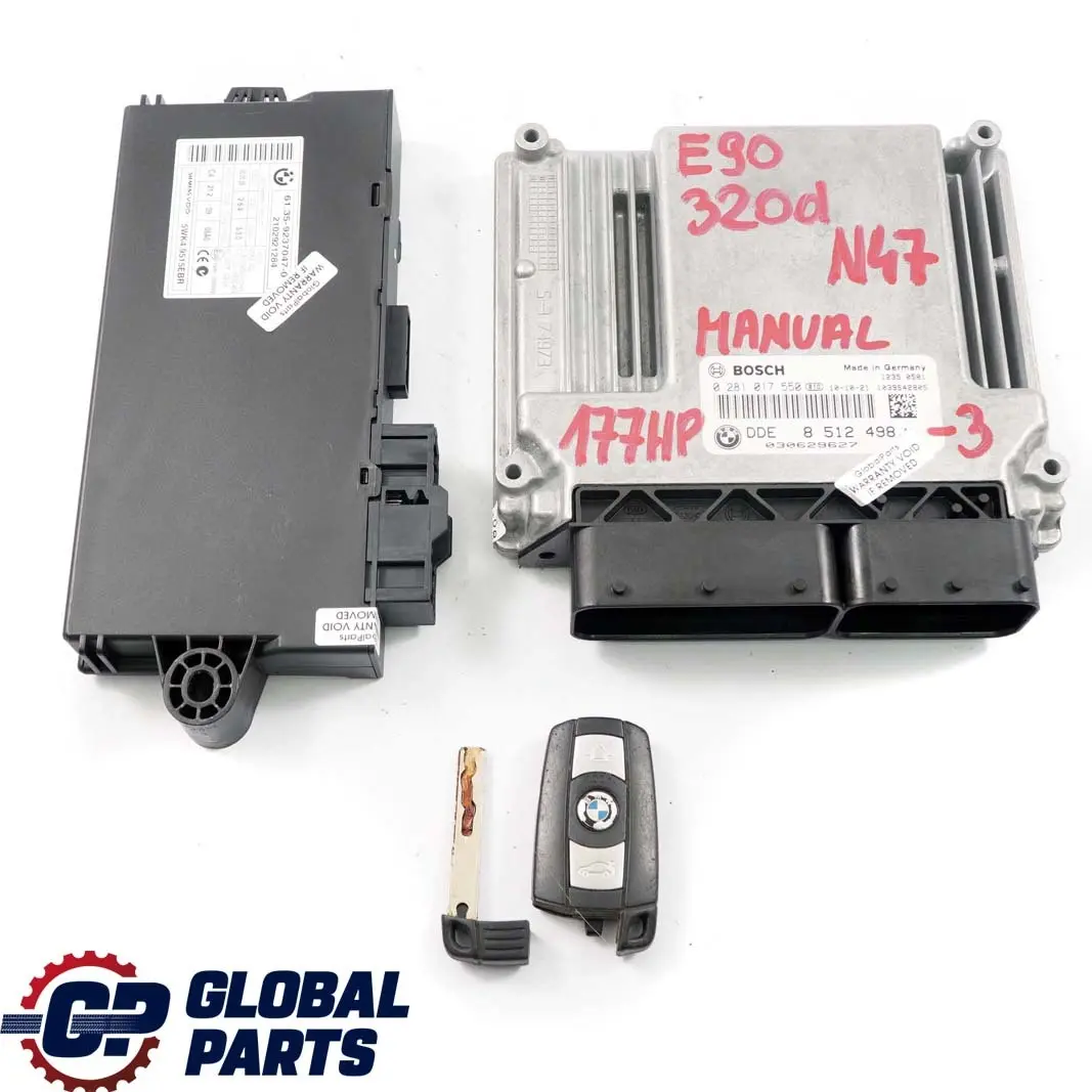 BMW E87 LCI E90 120d 320d N47 Motor Steuergerät DDE + CAS3 Schlüssel - SKU 8512498-3 - Teilenummer 8512498