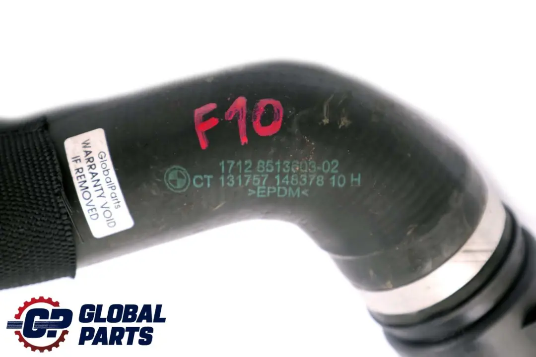 N57N Coolant Hose Pipe Line Tube Radiator to BMW 5 Series F10 F11 530d with Part number 8513603 BMW 5 Series F10 F11 530d N57N Coolant Hose Pipe Line Tube Radiator - SKU 8513603 - Part number 8513603