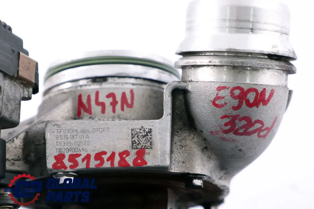 N47N 184HP Turbocharger Turbo Charger to BMW E90 E91 LCI F10 F11 320d 520d with Part number 8515187 BMW E90 E91 LCI F10 F11 320d 520d N47N 184HP Turbocharger Turbo Charger - SKU 8515188 - Part number 8515187