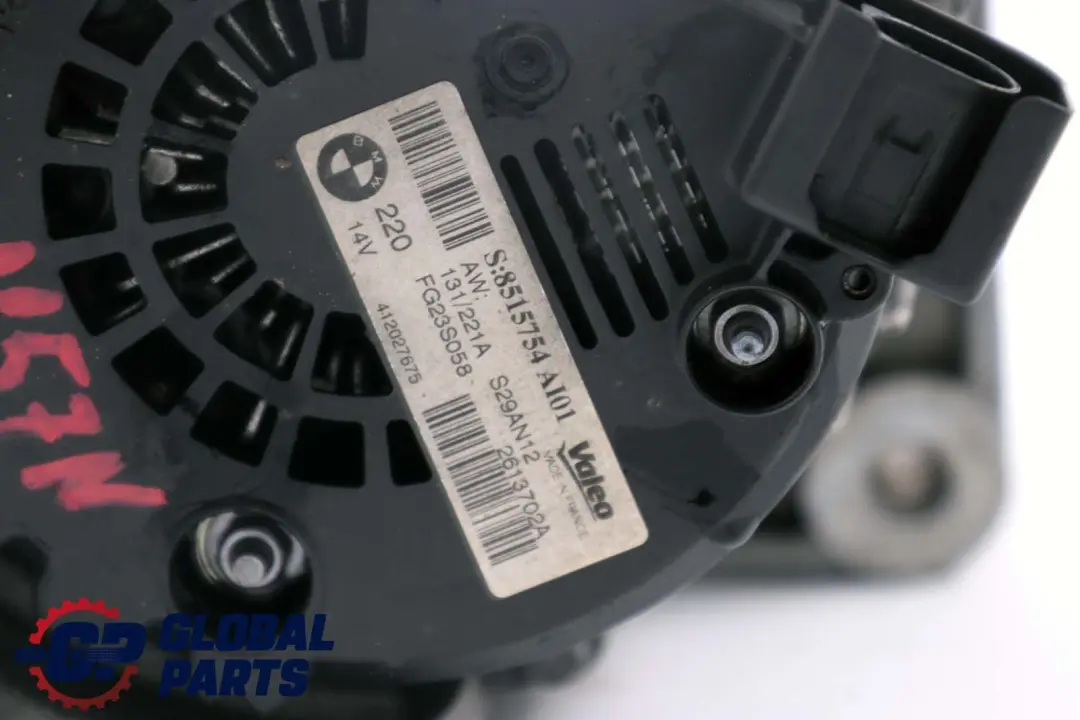 BMW 5 Series F10 N57N Diesel Alternator 210A Valeo - SKU 8515754 - Part number 8515754