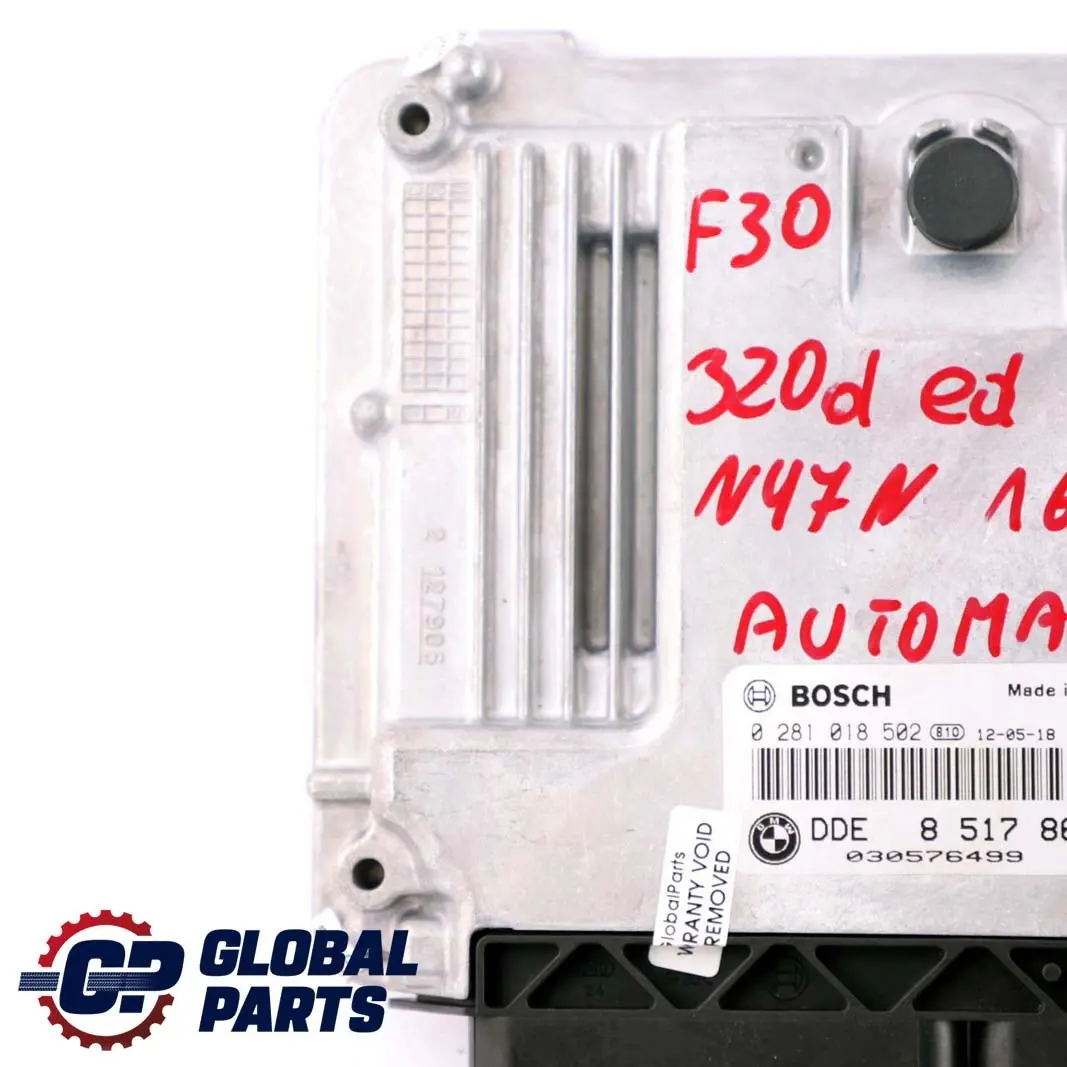 Control Unit Diesel N47N ECU DDE Automatic to BMW F10 F20 F30 F32 Engine with Part number 8517862 BMW F10 F20 F30 F32 Engine Control Unit Diesel N47N ECU DDE Automatic - SKU 8517862-1 - Part number 8517862