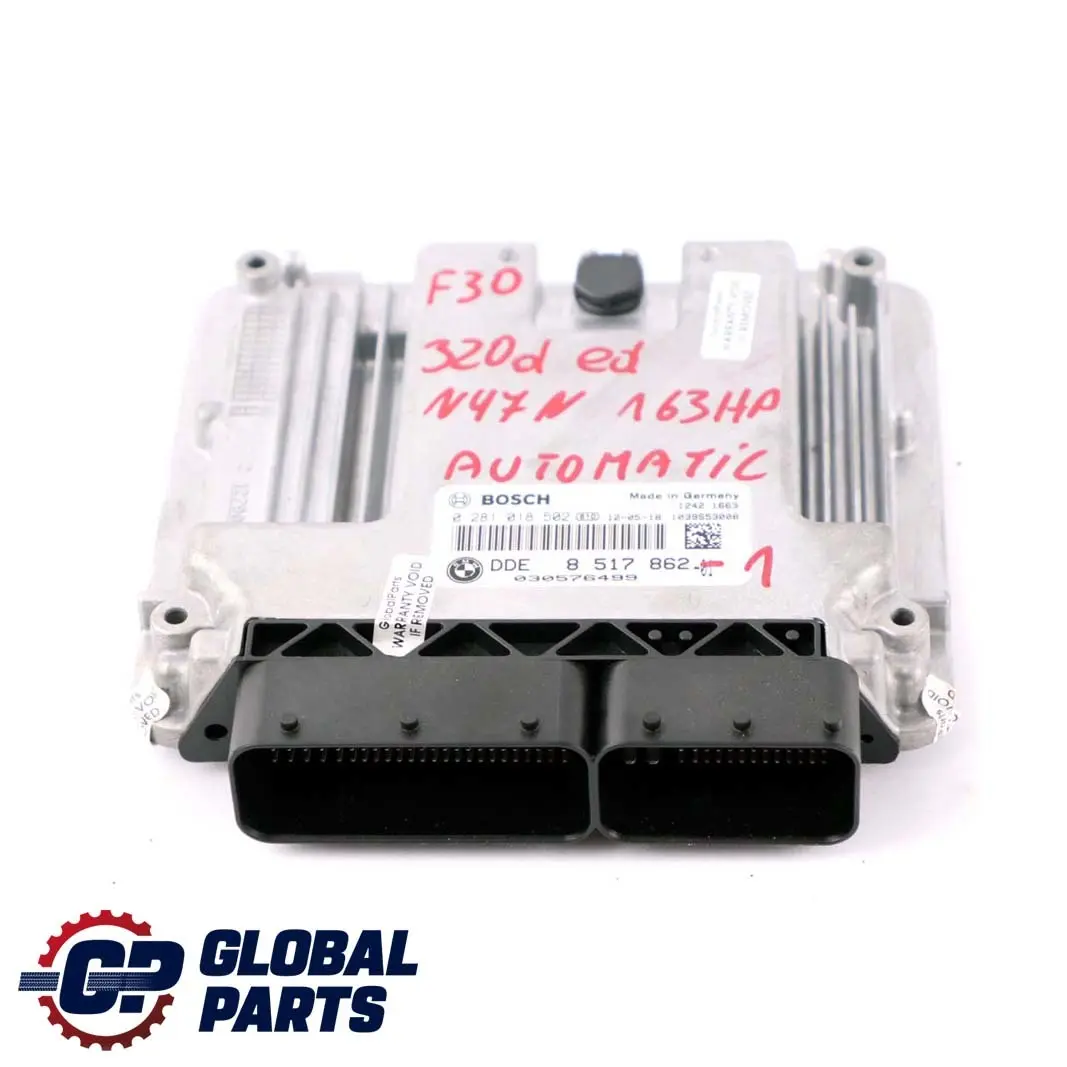 Control Unit Diesel N47N ECU DDE Automatic to BMW F10 F20 F30 F32 Engine with Part number 8517862 BMW F10 F20 F30 F32 Engine Control Unit Diesel N47N ECU DDE Automatic - SKU 8517862-1 - Part number 8517862