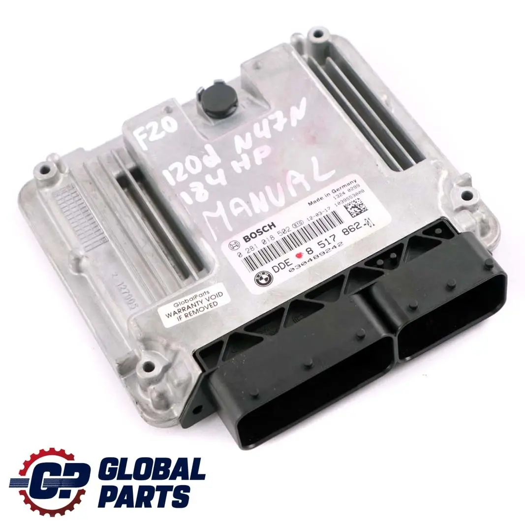 BMW F10 F20 F30 F32 Engine Control Unit Diesel N47N ECU DDE Manual - SKU 8517862 - Part number 8517862