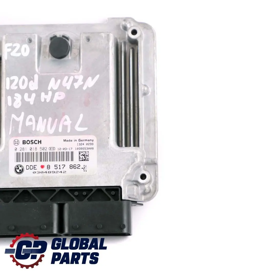 Unidad Control Motor Diesel N47N ECU DDE Manual para BMW F10 F20 F30 F32 con número de pieza 8517862 BMW F10 F20 F30 F32 Unidad Control Motor Diesel N47N ECU DDE Manual - SKU 8517862 - Número de pieza 8517862