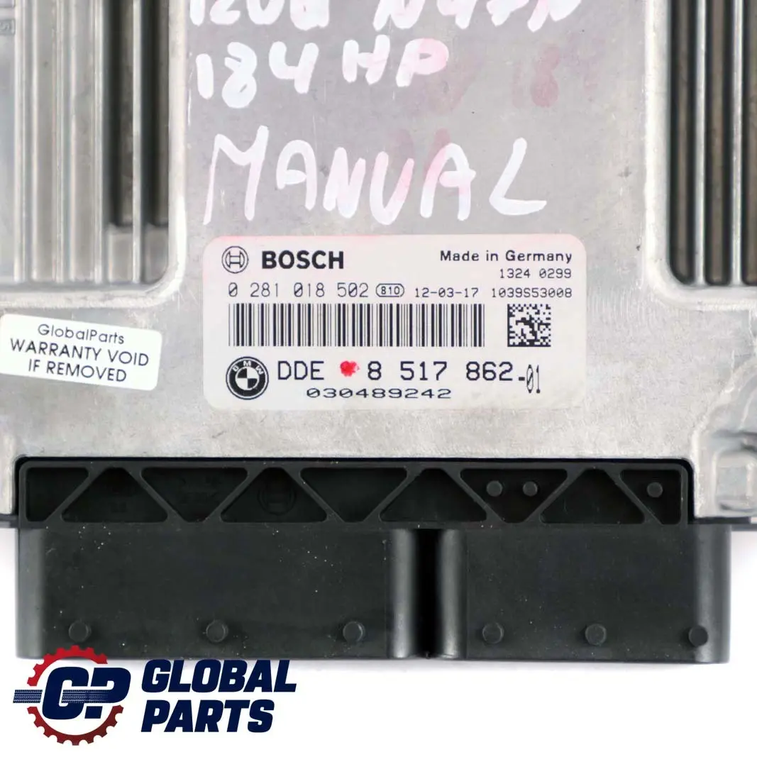 BMW F10 F20 F30 F32 Engine Control Unit Diesel N47N ECU DDE Manual - SKU 8517862 - Part number 8517862
