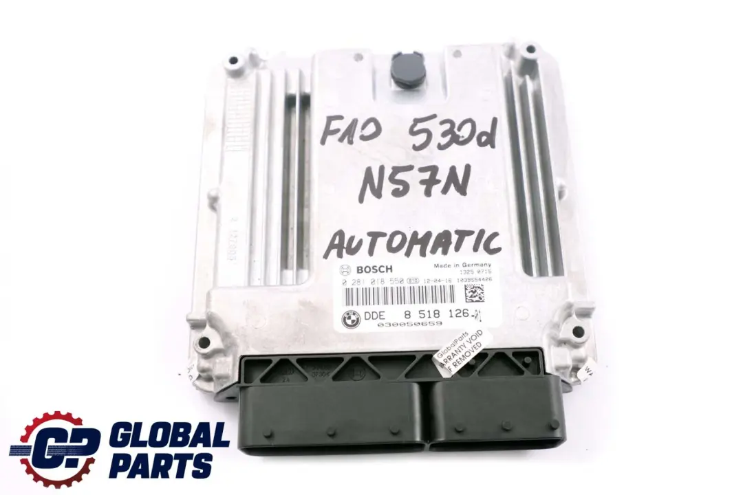 N57N Engine Control Unit ECU DDE Automatic to BMW F01 LCI F10 F30 Diesel with Part number 8518126 BMW F01 LCI F10 F30 Diesel N57N Engine Control Unit ECU DDE Automatic - SKU 8518126 - Part number 8518126
