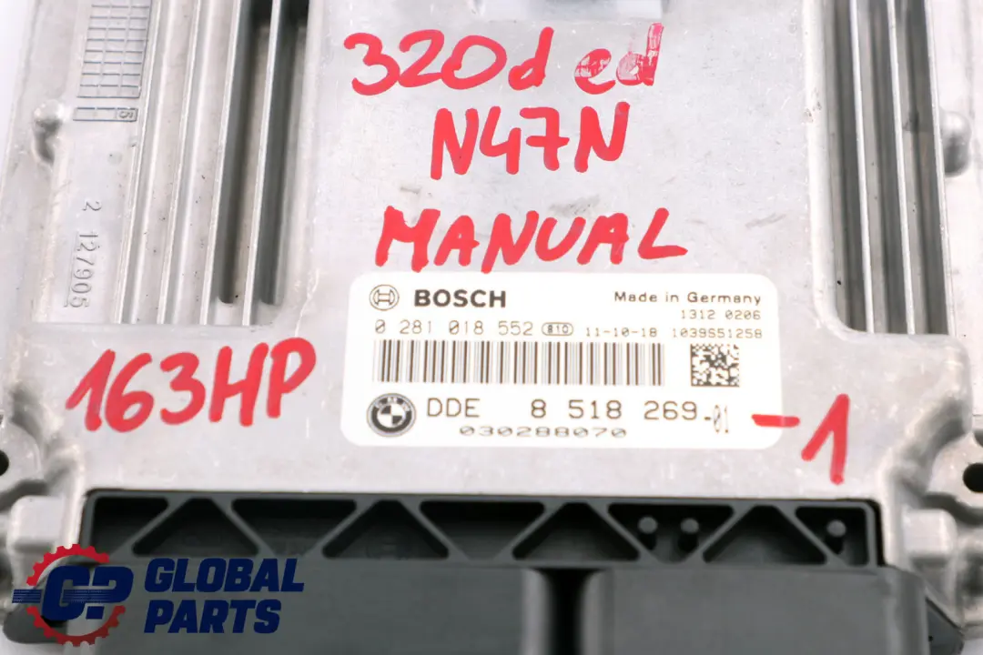 BMW 3 Series E90 E91 LCI N47N 320d ed 163HP ECU KIT DDE CAS 3 Key Manual - SKU 8518269-1 - Part number 8518269