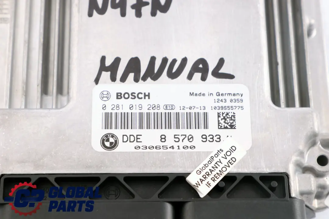 N47N Engine ECU Manual to BMW 1 3 Series F20 F21 F30 F31 118d 318d Diesel with Part number 8570933 BMW 1 3 Series F20 F21 F30 F31 118d 318d Diesel N47N Engine ECU Manual - SKU 8570933 - Part number 8570933