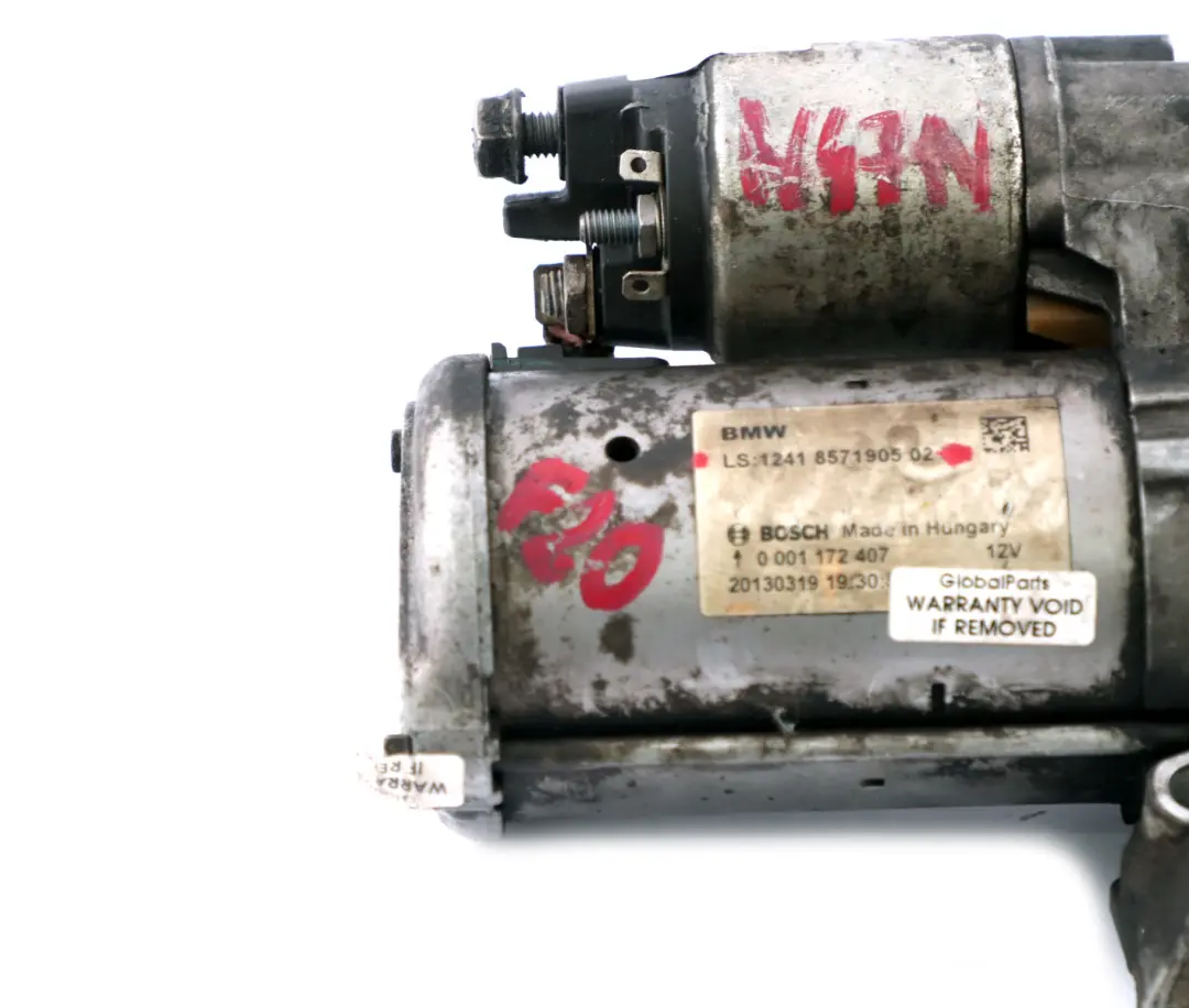 BMW 1 2 3 F20 F21 F22 F30 N47N Diesel Demarreur Moteur - SKU 8571905 - Numéro de pièce 8587708