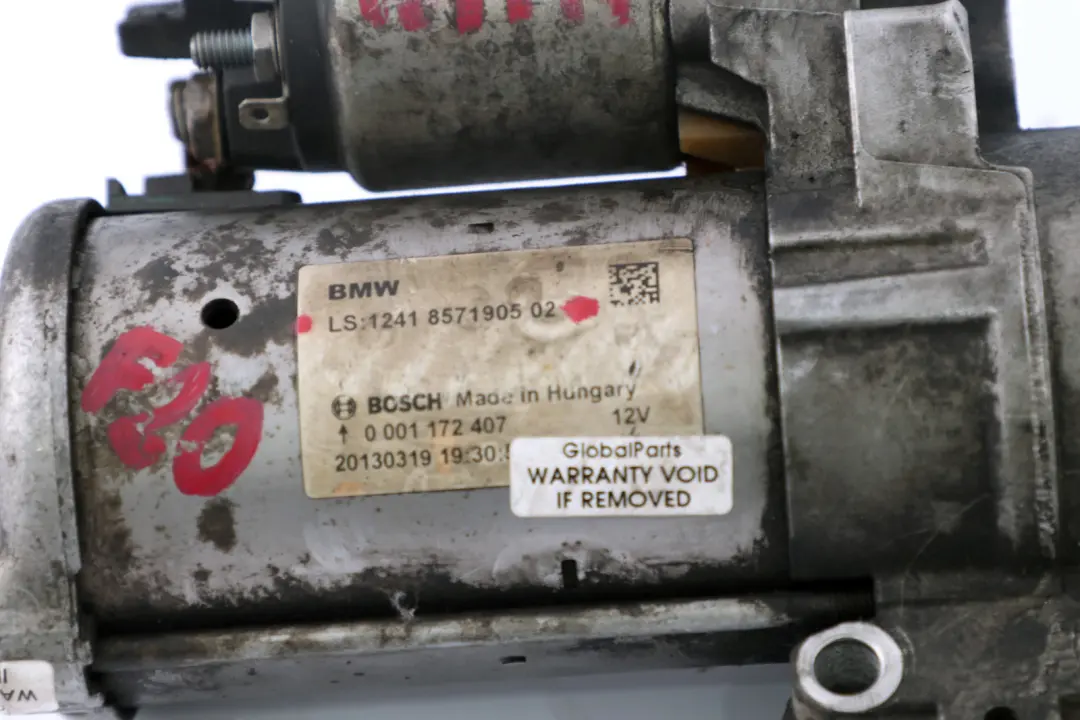 BMW 1 2 3 F20 F21 F22 F30 N47N Diesel Demarreur Moteur - SKU 8571905 - Numéro de pièce 8587708