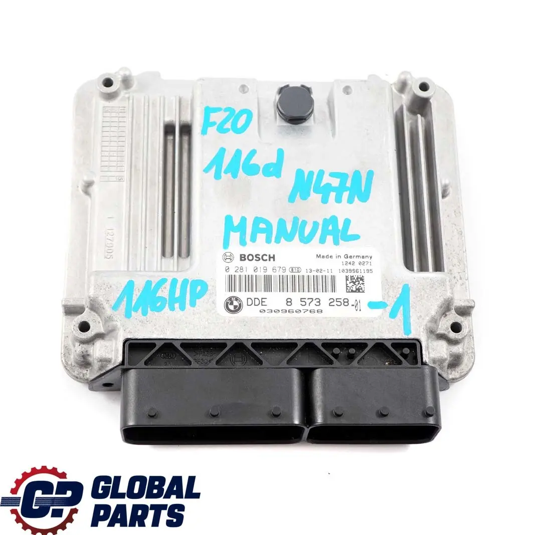 BMW F20 F21 116d N47N 116HP ECU Kit DDE + Key + FEM Manual - SKU 8573258-1 - Part number 8573258