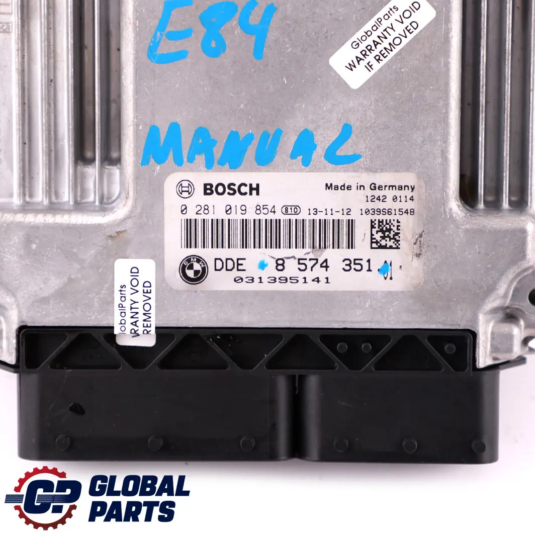 16D 18D 18Dx Diesel N47N Unidad De Control Del Motor ECU DDE para BMW X1 E84 con número de pieza 8574351 BMW X1 E84 16D 18D 18Dx Diesel N47N Unidad De Control Del Motor ECU DDE - SKU 8574351 - Número de pieza 8574351