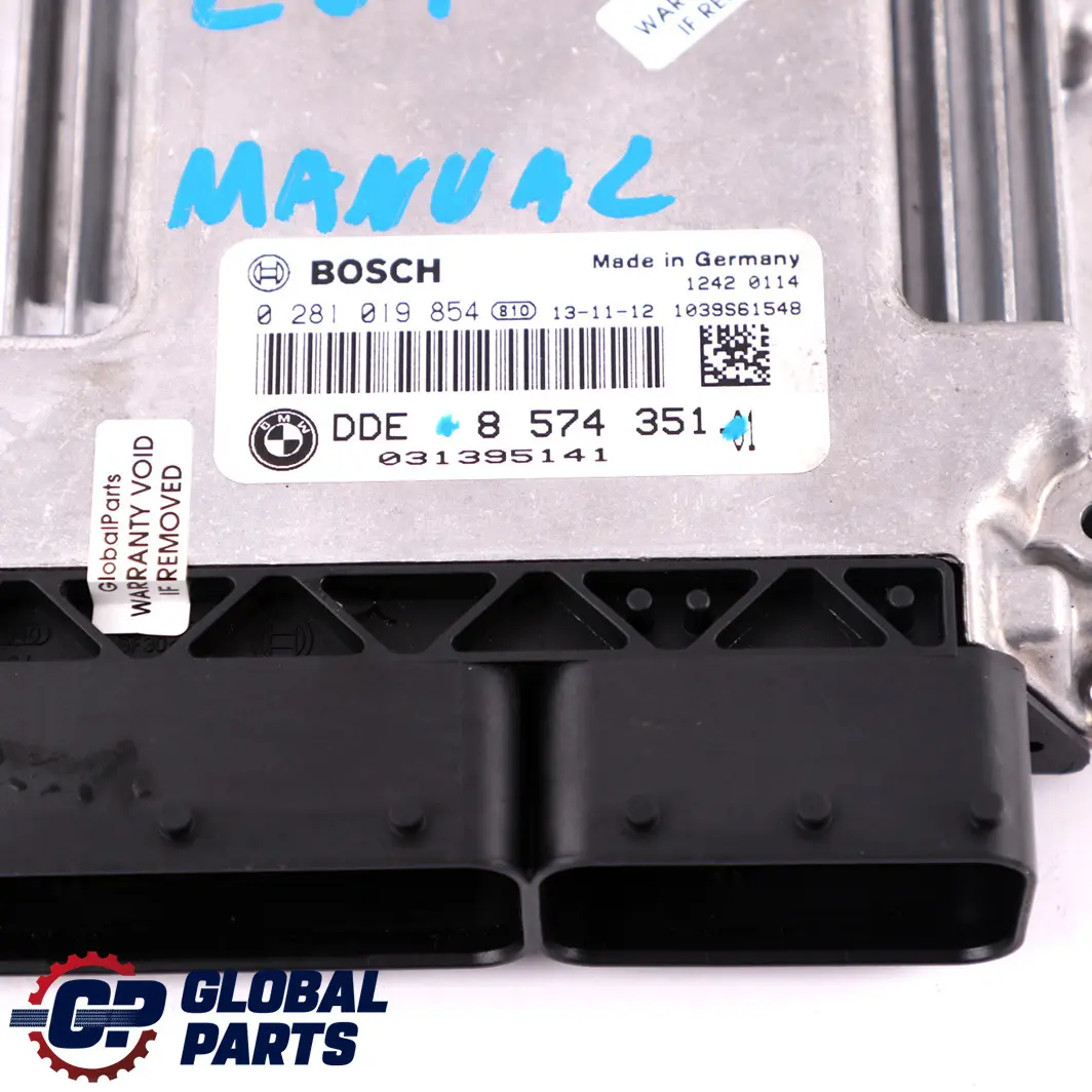 BMW X1 E84 16d 18d 18dX Diesel N47N Engine Control Unit ECU DDE Manual - SKU 8574351 - Part number 8574351