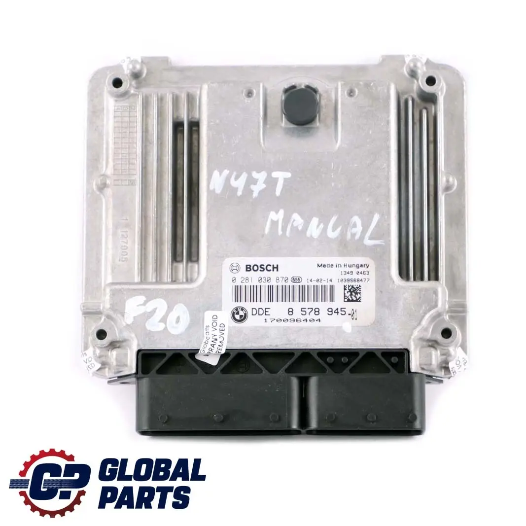 BMW F20 F21 F30 116d 316d N47N 116HP ECU Kit DDE + 2 Keys + FEM Manual - SKU 8578945-1 - Part number 8578945