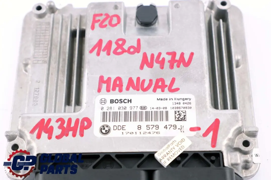 BMW 1 3 Series F20 F21 F30 F31 118d 318d N47N ECU Kit DDE + Key + FEM - SKU 8579479-1 - Part number 8579479