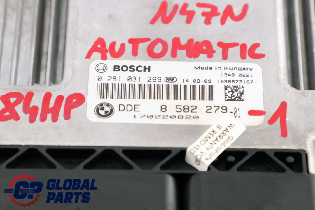 BMW F20 F30 120d 320d Diesel N47N 184PS Steuergerät DDE Schlüssel+ FEM - SKU 8582279-1 - Teilenummer 8582279