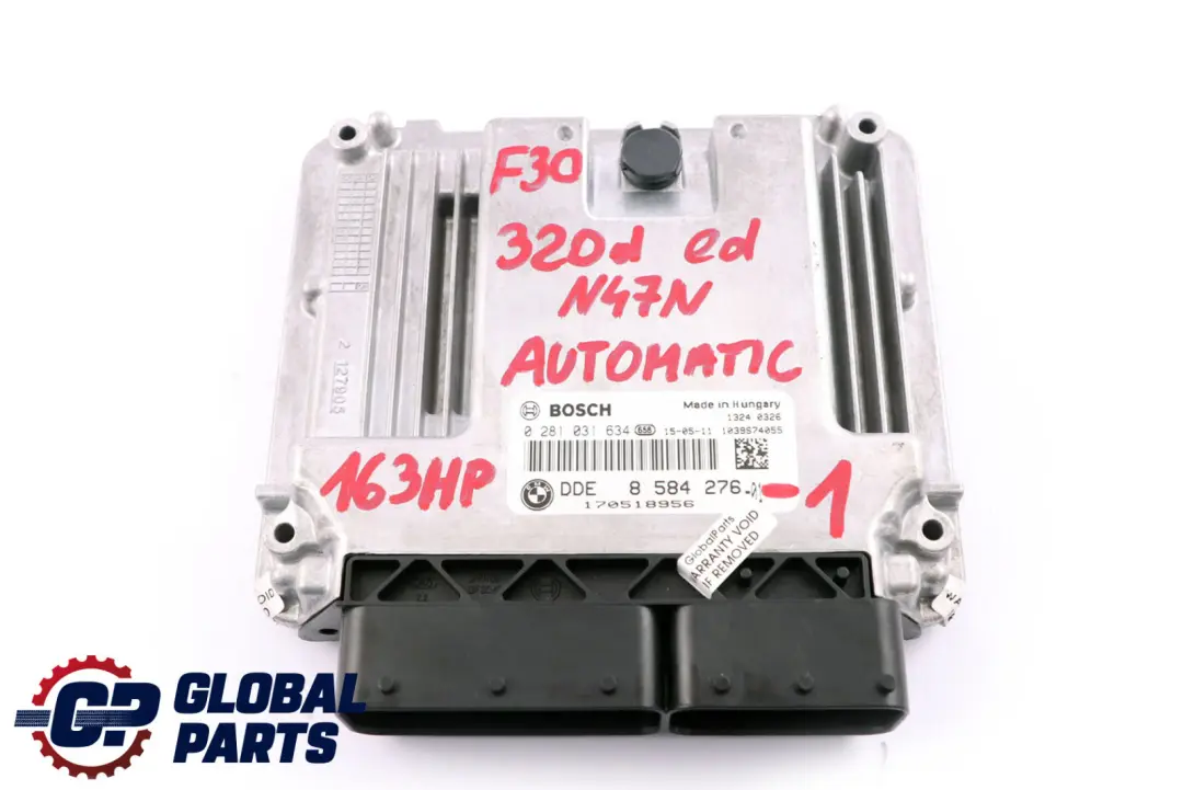 BMW 3 Series F30 F31 320d ed Diesel N47N 163HP ECU Kit DDE + Key + FEM - SKU 8584276-1 - Part number 8584276