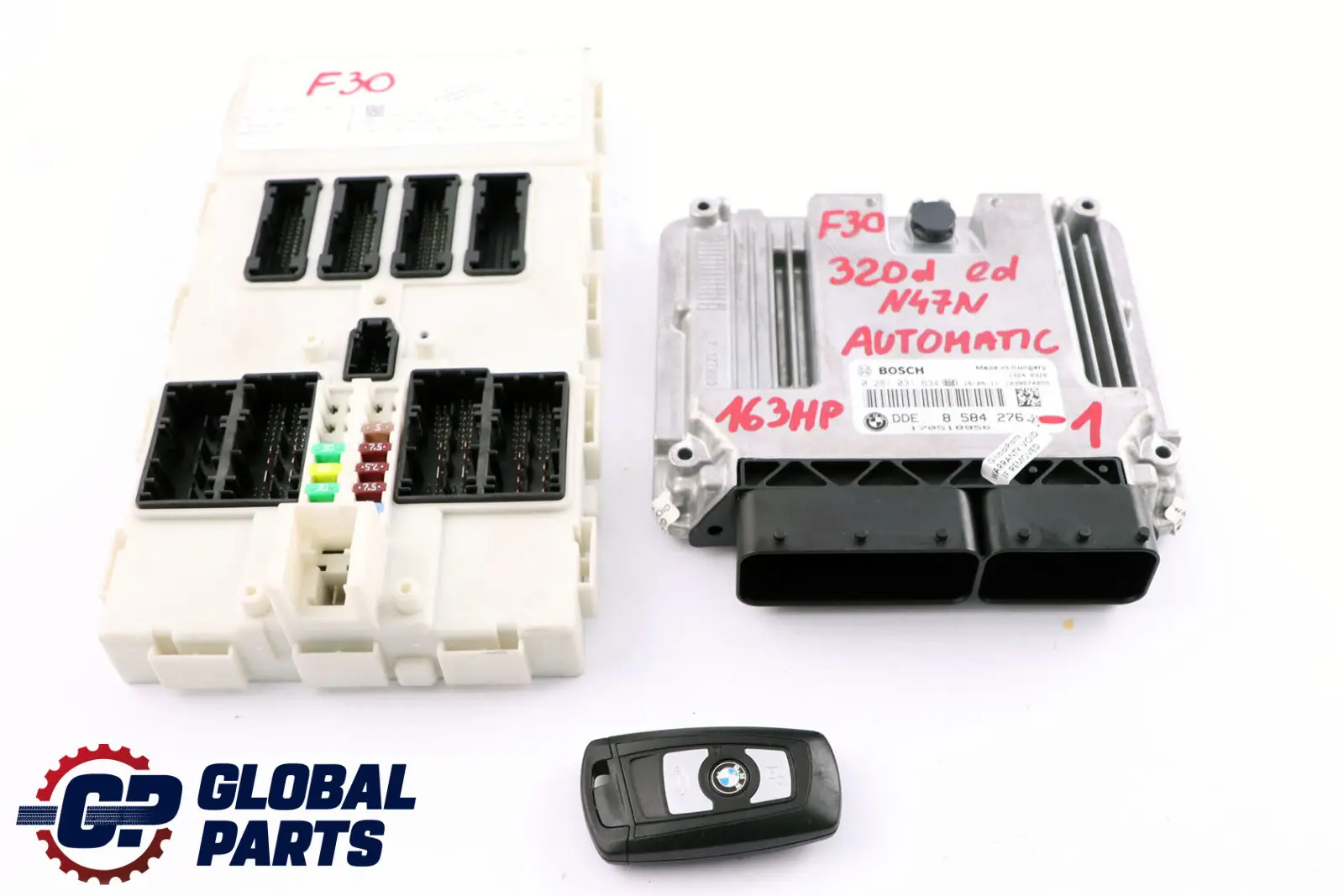 BMW F30 F31 320d ed Diesel N47N 163PS Steuergerät DDE 8584276 Schlüssel+ FEM