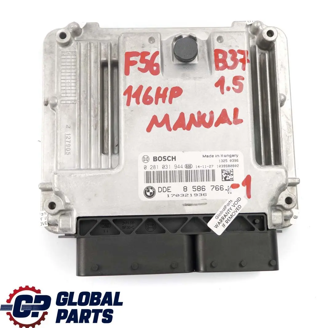 B37 Motor Steuergerät DDE BDC + Schlüsse für Mini Cooper D F55 F56 Diesel mit Teilenummer 8586766 Mini Cooper D F55 F56 Diesel B37 Motor Steuergerät DDE BDC + Schlüsse - SKU 8586766-1 - Teilenummer 8586766