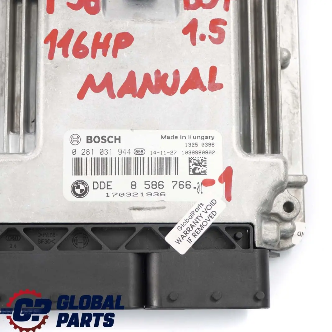 B37 Motor Steuergerät DDE BDC + Schlüsse für Mini Cooper D F55 F56 Diesel mit Teilenummer 8586766 Mini Cooper D F55 F56 Diesel B37 Motor Steuergerät DDE BDC + Schlüsse - SKU 8586766-1 - Teilenummer 8586766