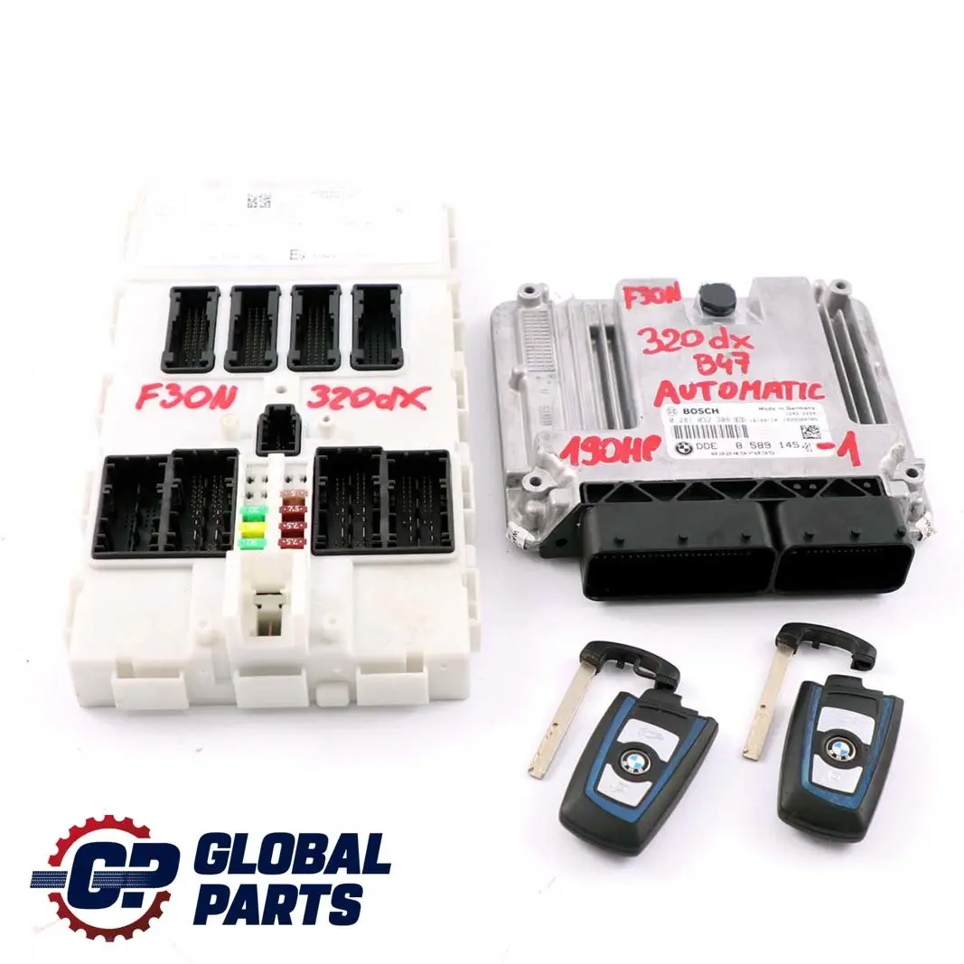120dx 320dx B47 Engine ECU Kit DDE FEM + Keys Automatic to BMW F20 F30 LCI with Part number 8589145 BMW F20 F30 LCI 120dx 320dx B47 Engine ECU Kit DDE FEM + Keys Automatic - SKU 8589145-1 - Part number 8589145