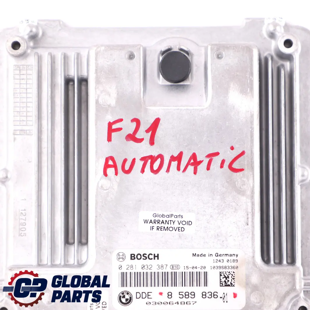Control Unit Diesel B47 ECU DDE to BMW F20 F30 F32 125d 325d 425d Engine with Part number 8589836 BMW F20 F30 F32 125d 325d 425d Engine Control Unit Diesel B47 ECU DDE - SKU 8589836 - Part number 8589836