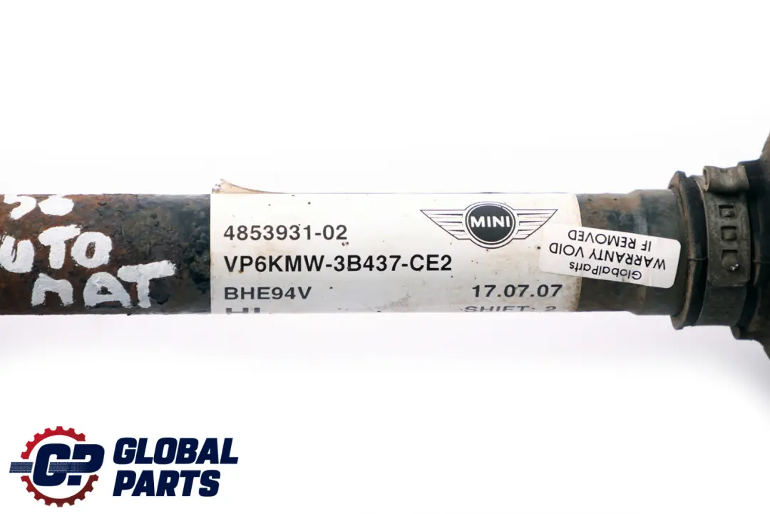 Albero di Uscita Frontale SX 4853931 per Mini Cooper One R55 R56 R57 R58 R59 con numero di parte 8605469 Mini Cooper One R55 R56 R57 R58 R59 Albero di Uscita Frontale SX 4853931 - SKU 8605469 - Numero di parte 8605469