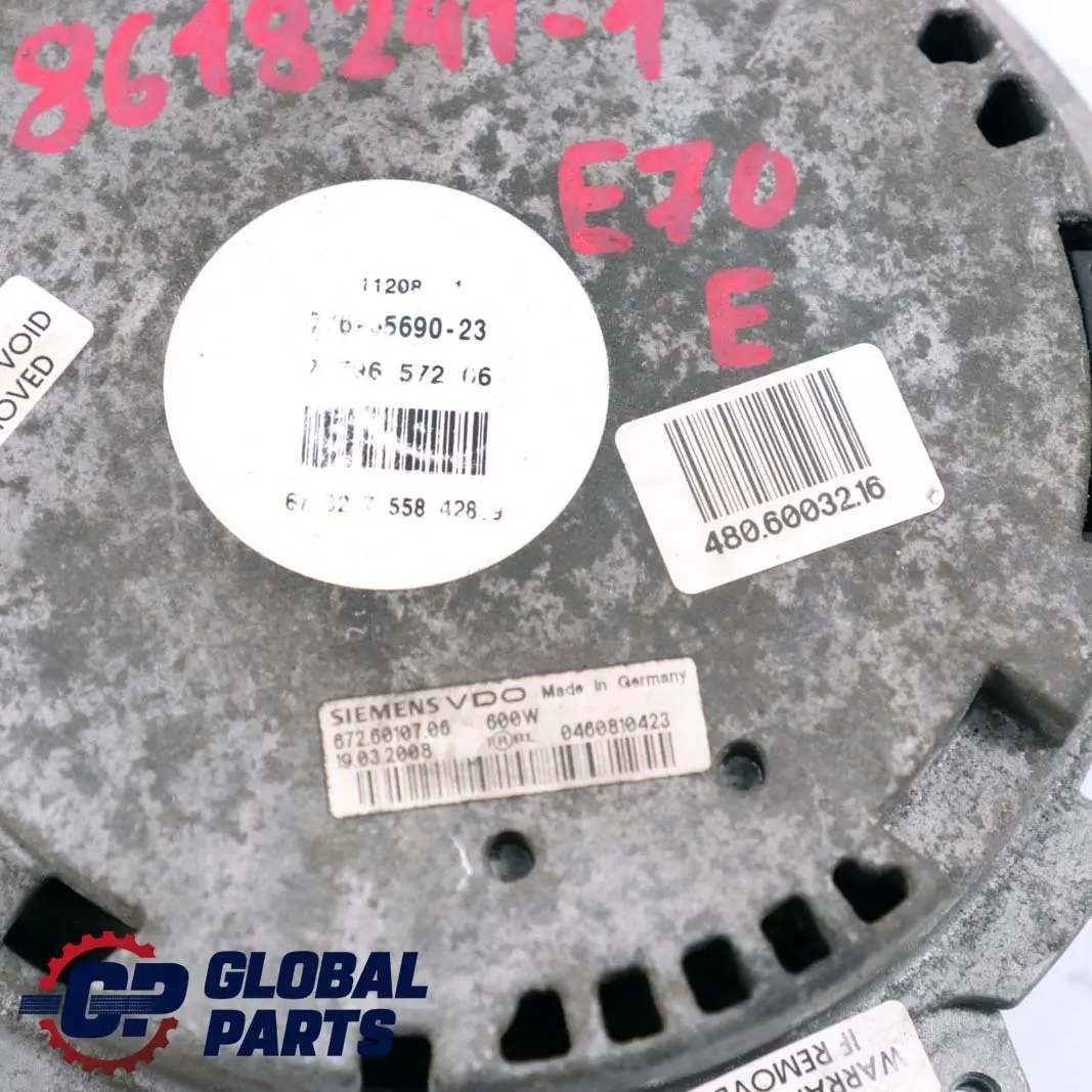 Kühlerlüftermotor Lüfter Kühler Motor 600W 7558428 für BMW X5 X6 er E70 E71 mit Teilenummer 8618241 BMW X5 X6 er E70 E71 Kühlerlüftermotor Lüfter Kühler Motor 600W 7558428 - SKU 8618241-1 - Teilenummer 8618241