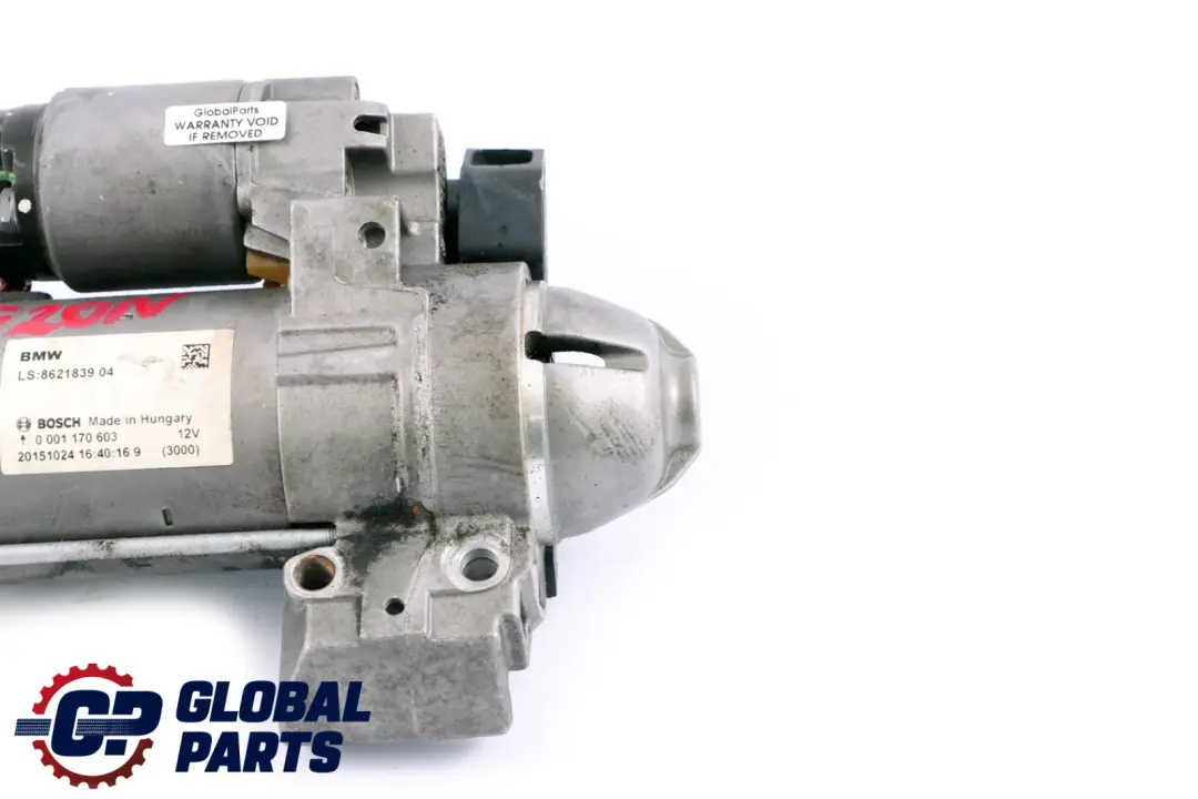 BMW 1 2 F20 F21 F30 LCI G30 Demarreur Moteur Essence Bosch 7521122 - SKU 8621839 - Numéro de pièce 8621839