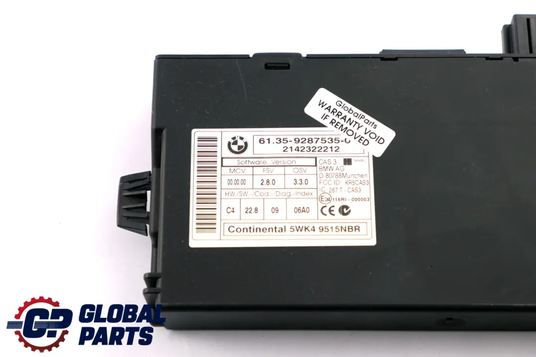 BMW Z4 Series E89 Roadster 18i N20 156HP ECU Kit DME CAS3 + Key Manual - SKU 8631727-1 - Part number 8631727