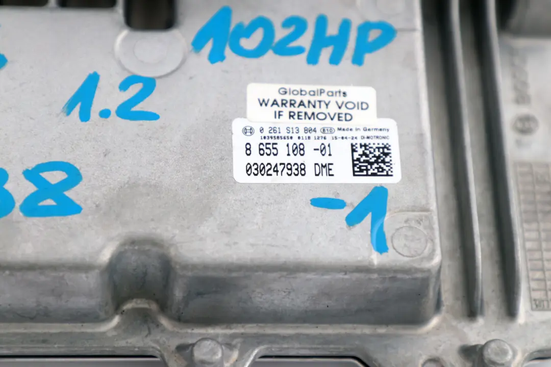 BMW Mini One F54 F55 F56 B38 1.2 102HP Petrol Engine ECU Kit DME BDC Key - SKU 8655108-1 - Part number 8655108