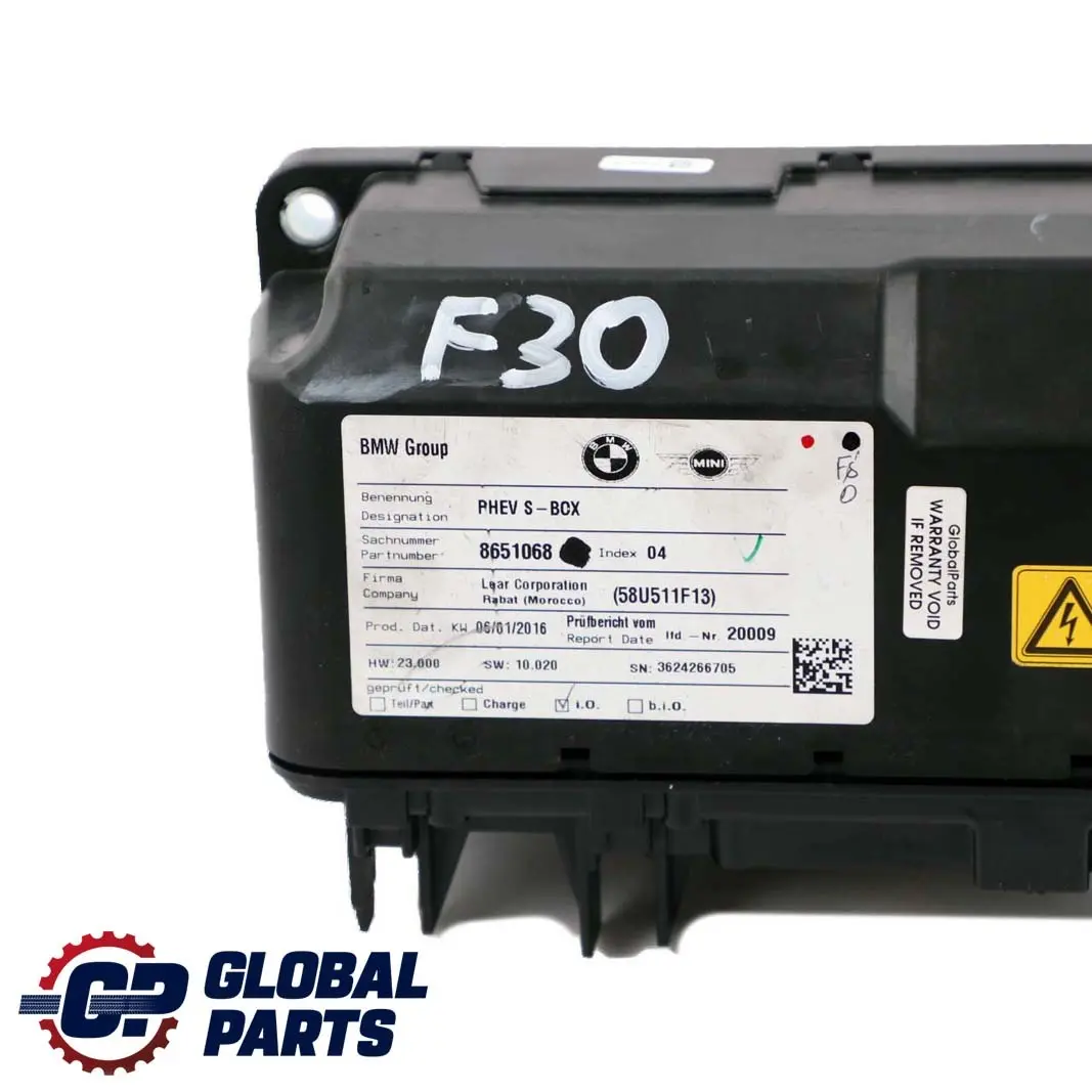 BMW 3 5 7 F30 LCI G11 G30 Hybrid High Voltage Battery Safety Box 7,6 kWh PHEV - SKU 8686893 - Part number 8686893