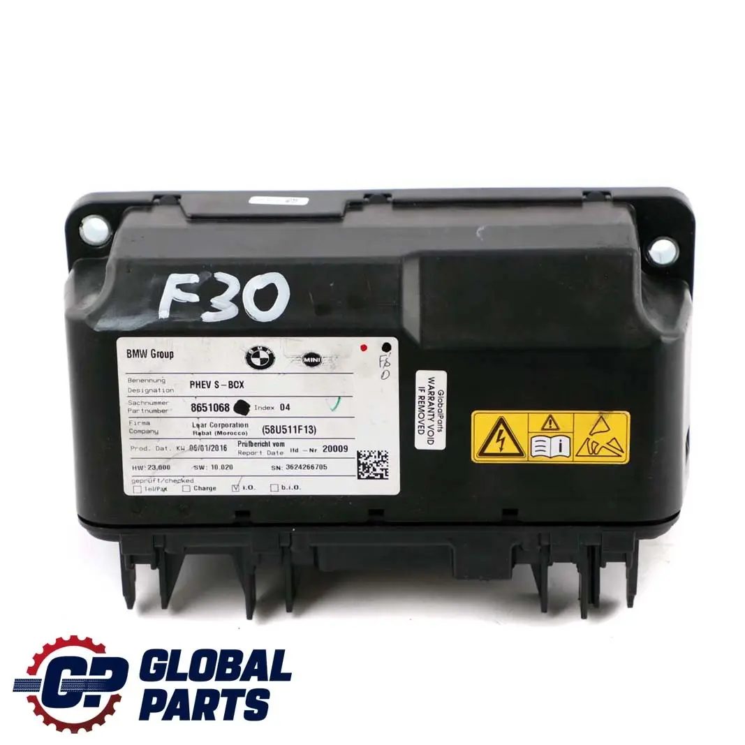 High Voltage Battery Safety Box 7,6 kWh PHEV to BMW 3 5 7 F30 LCI G11 G30 Hybrid with Part number 8686893 BMW 3 5 7 F30 LCI G11 G30 Hybrid High Voltage Battery Safety Box 7,6 kWh PHEV - SKU 8686893 - Part number 8686893