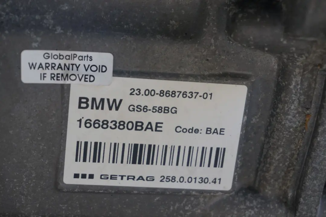 B38 Manual Gearbox BAE GS6-58BG WARRANTY to BMW Mini One F55 F56 Petrol with Part number 8687637 BMW Mini One F55 F56 Petrol B38 Manual Gearbox BAE GS6-58BG WARRANTY - SKU 8687637 - Part number 8687637