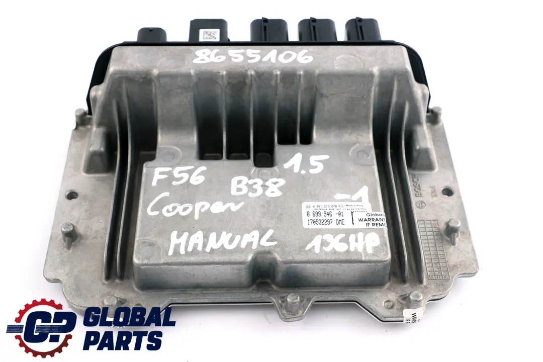BMW Mini Cooper F56 B38 1.5 136HP Petrol Engine ECU Kit DME 8699949 BDC + 2 Keys - SKU 8699949-1 - Part number 8699946