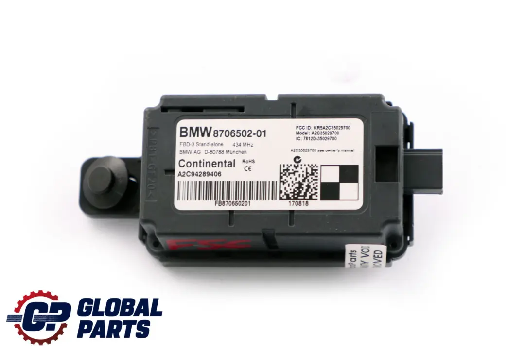 Radio Telecomando Ricevitore 434 MHZ per BMW F20 F21 F30 F31 con numero di parte 8706502 BMW F20 F21 F30 F31 Radio Telecomando Ricevitore 434 MHZ - SKU 8706502 - Numero di parte 8706502