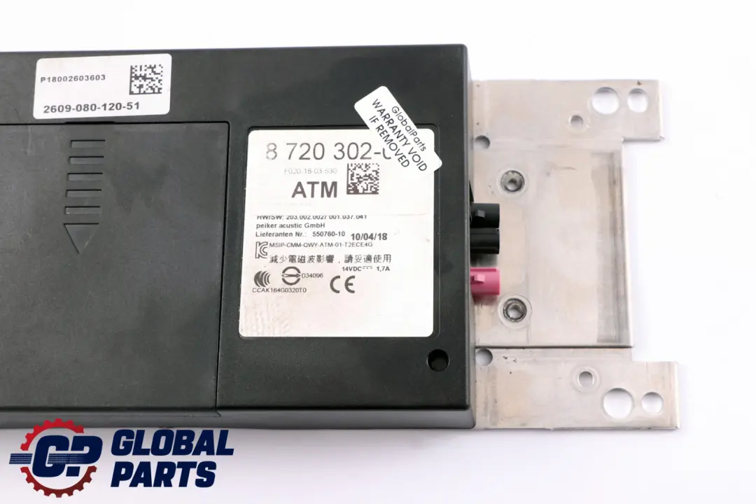 BMW 1 3 Series F20 F31 LCI Telematics Control Unit Module ATM ECE 4G - SKU 8720302 - Part number 8720302