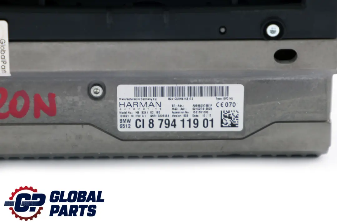 Unidad Principal Navegacion Profesional Sat Nav para BMW F20 F21 F30 F31 LCI con número de pieza 8794119 BMW F20 F21 F30 F31 LCI Unidad Principal Navegacion Profesional Sat Nav - SKU 8794119 - Número de pieza 8794119