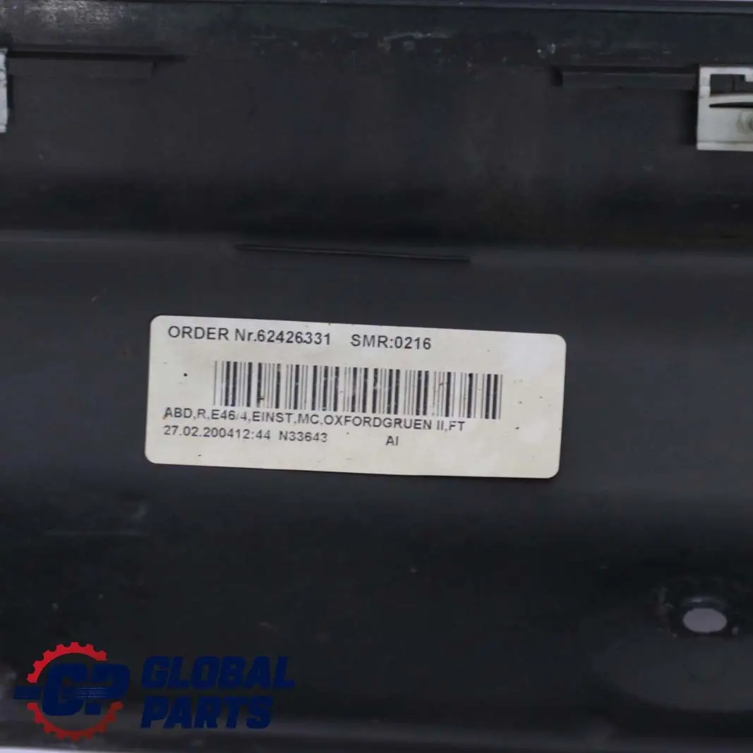 BMW E46 Limousine Touring Listello Portiera Gonna Destra Grigio Argento - A08 - SKU 9071632-OXF - Numero di parte 9071632
