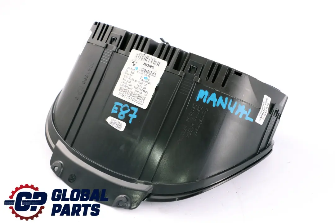 BMW 1 Series E81 E82 E87 E88 Petrol Instrument Cluster Speedo Clocks 9110192 - SKU RHD-9110192 - Part number 62109110192